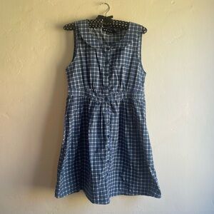 Motel Sokasi Mini Dress in Navy Tartan